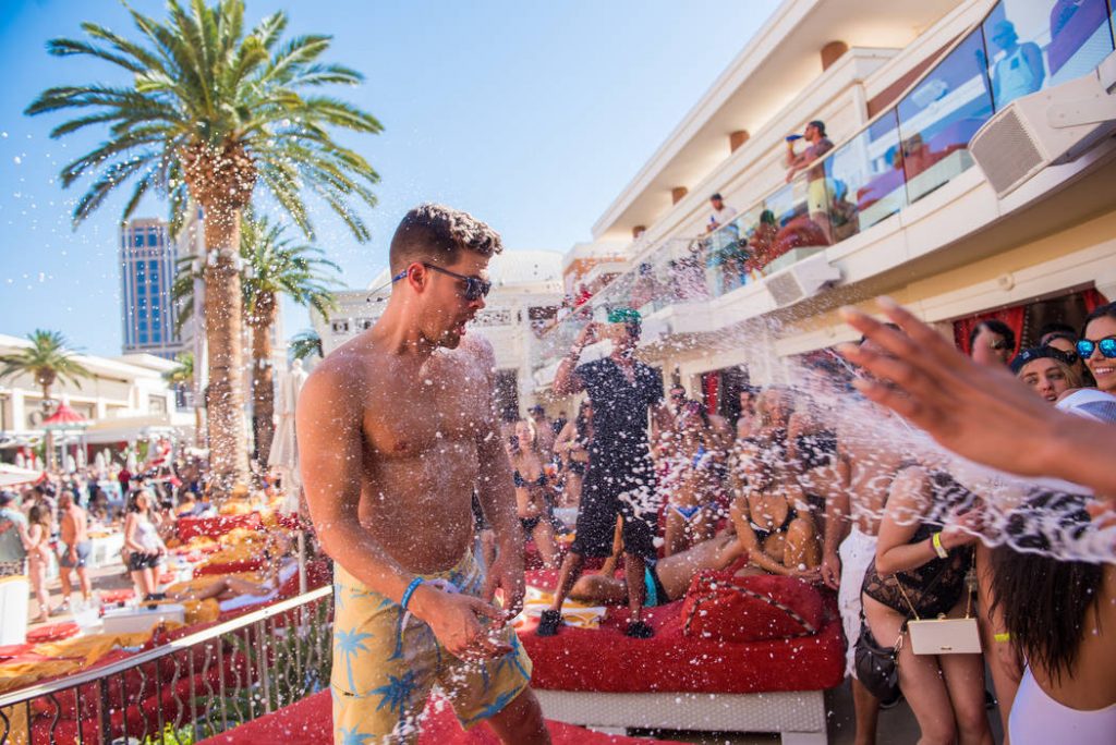 By day, Vegas parties in its pools