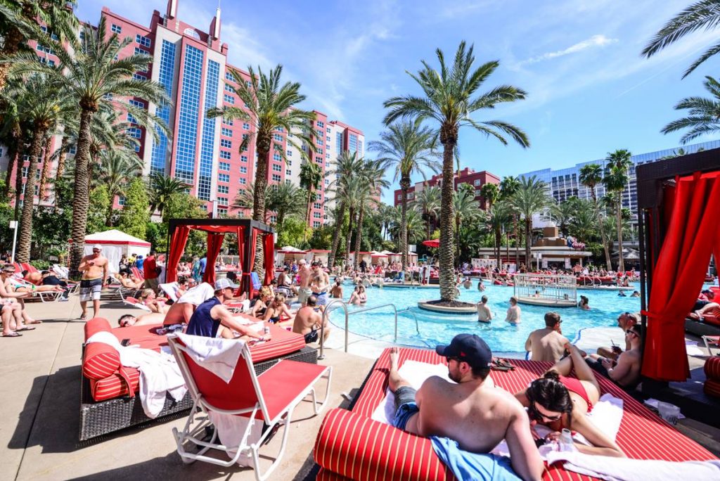 Flamingo Go Pool  Bachelorette Vegas