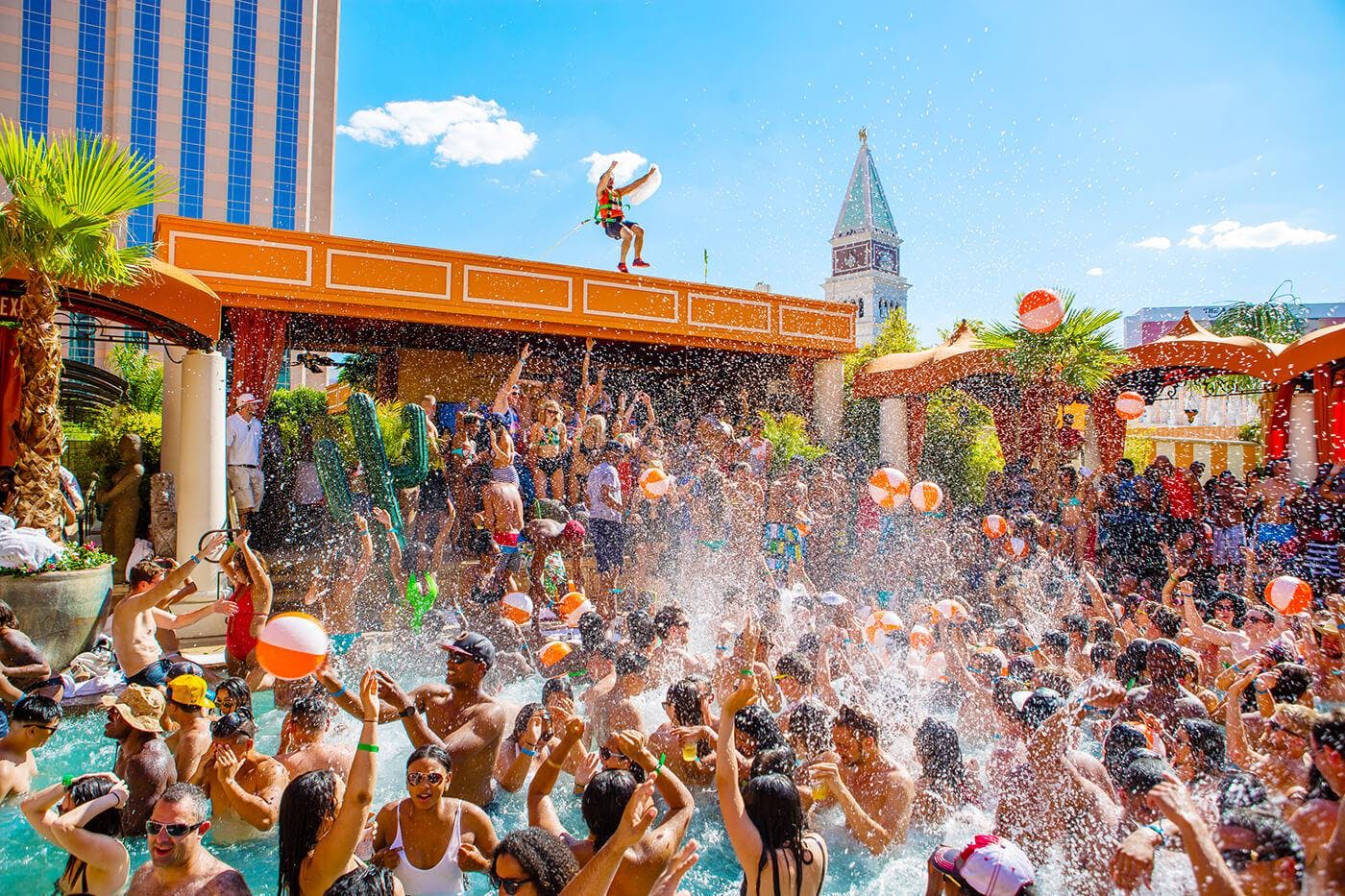 Photos of Las Vegas Pool Parties at Various Hotels As the City Reopens