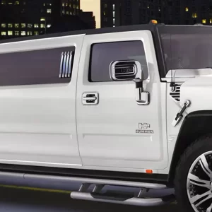 Luxury white stretch Hummer party limo